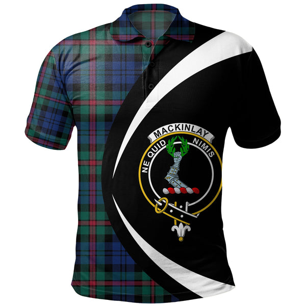 MacKinlay Modern Clan Badge Tartan Polo Shirt Circle Style Personalized