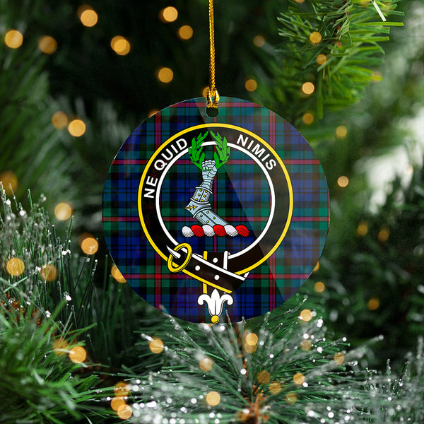 MacKinlay Modern Clan Badge Tartan Plastic Christmas Ornaments