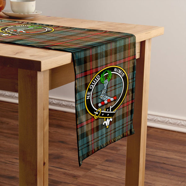 MacKinlay Weathered Clan Badge Tartan Table Runner