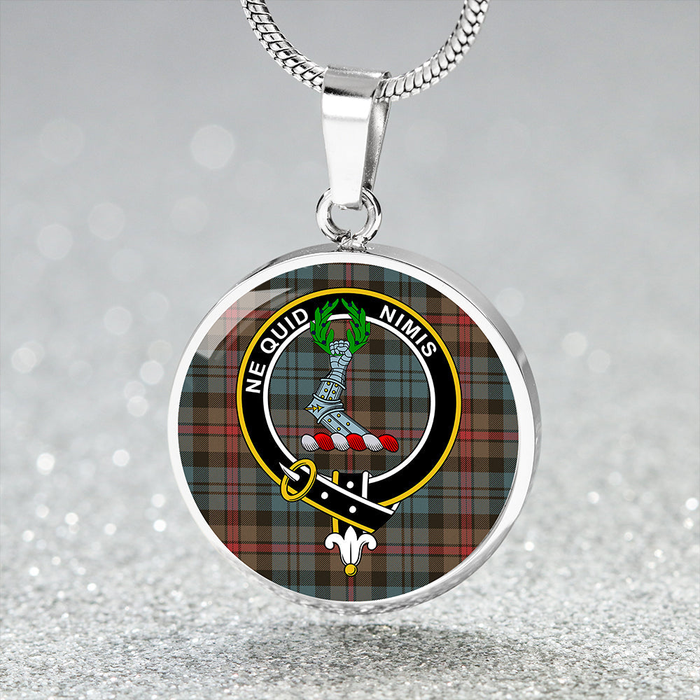 MacKinlay Weathered Clan Badge Tartan Classic Circle Necklace