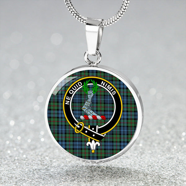 MacKinlay #2 Ancient Clan Badge Tartan Classic Circle Necklace