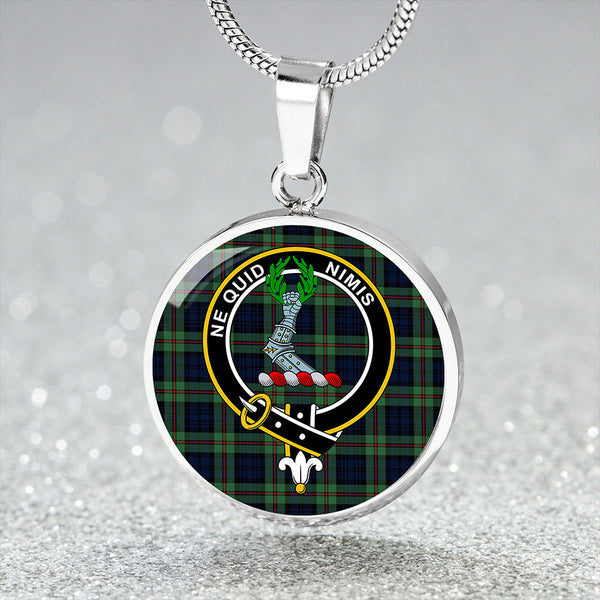 MacKinlay #2 Modern Clan Badge Tartan Classic Circle Necklace