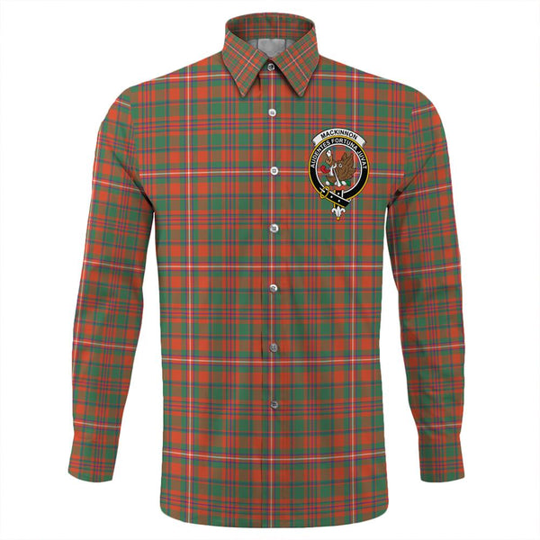 MacKinnon Ancient Tartan Classic Crest Long Sleeve Button Shirt