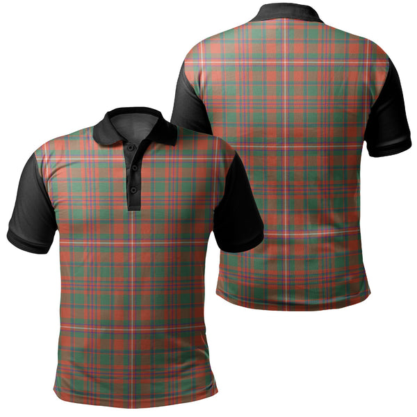 MacKinnon Ancient Tartan Classic Polo Shirt Black Neck 1 Style