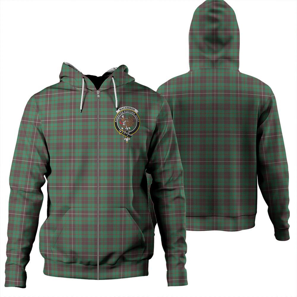 MacKinnon Hunting Ancient Tartan Classic Crest Zipper Hoodie