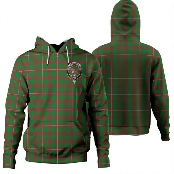 MacKinnon Hunting Modern Tartan Classic Crest Zipper Hoodie