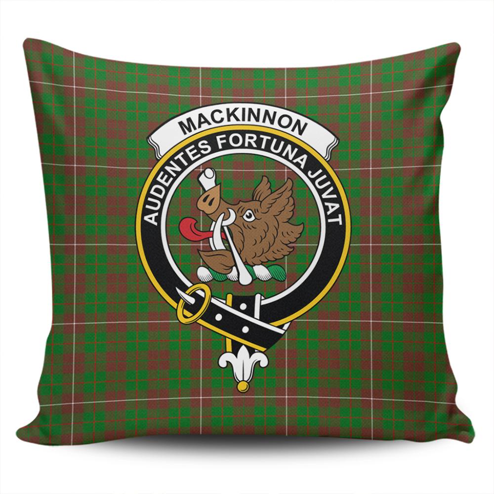 MacKinnon Hunting Modern Tartan Classic Crest Pillow Cover