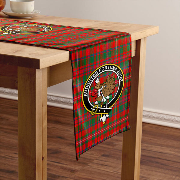 MacKinnon Modern Clan Badge Tartan Table Runner