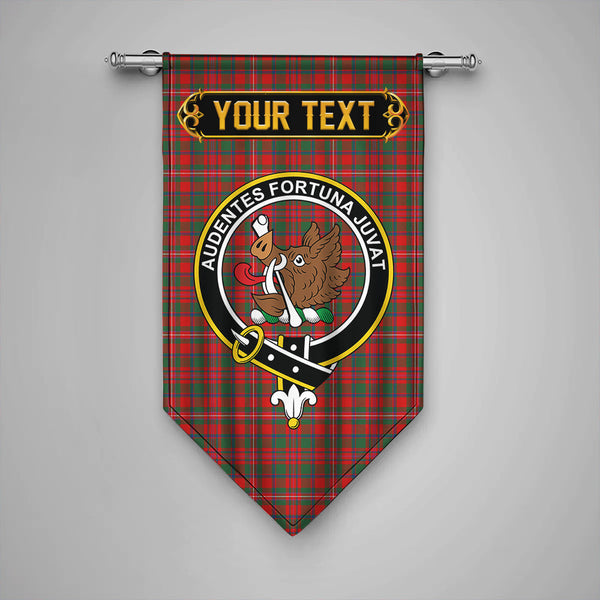 MacKinnon Modern Clan Badge Tartan Gonfalon Personalize