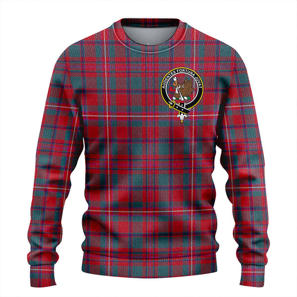 MacKinnon Weathered Clan Badge Tartan Knitted Sweater