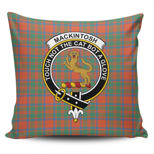 MacKintosh Ancient Tartan Classic Crest Pillow Cover