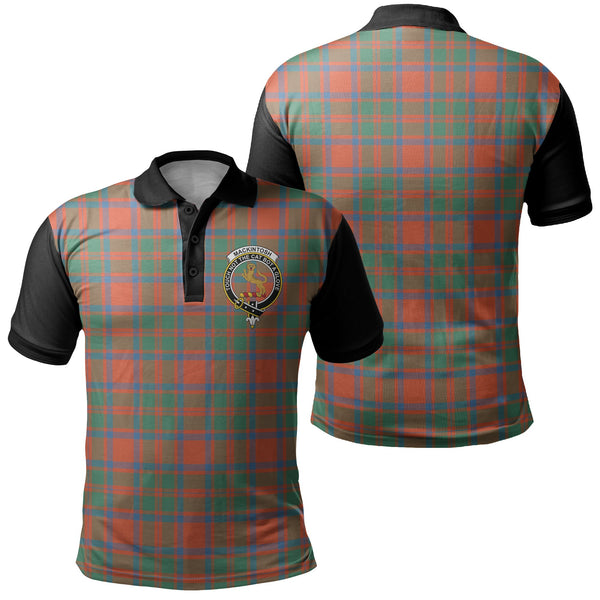 MacKintosh Ancient Tartan Crest Polo Shirt Black Neck 1 Style