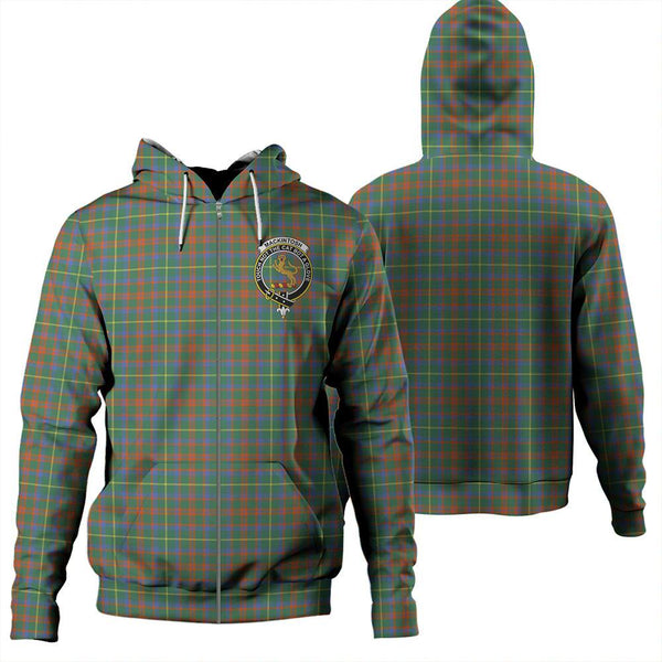 MacKintosh Hunting Ancient Tartan Classic Crest Zipper Hoodie