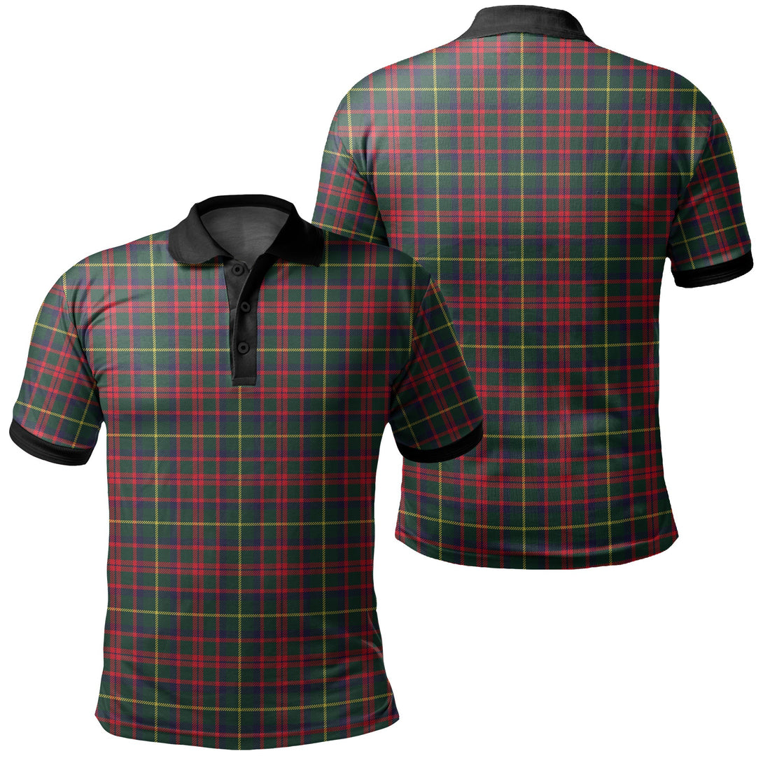 MacKintosh Hunting Modern Tartan Classic Polo Shirt Black Neck 2 Style