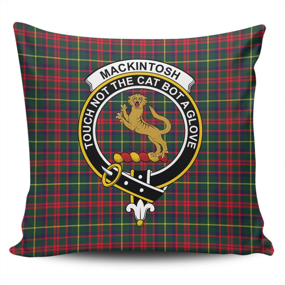 MacKintosh Hunting Modern Tartan Classic Crest Pillow Cover