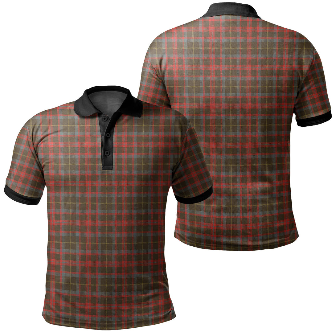 MacKintosh Hunting Weathered Tartan Classic Polo Shirt Black Neck 2 Style