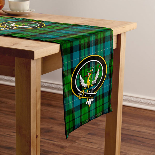 MacKirdy Ancient Clan Badge Tartan Table Runner