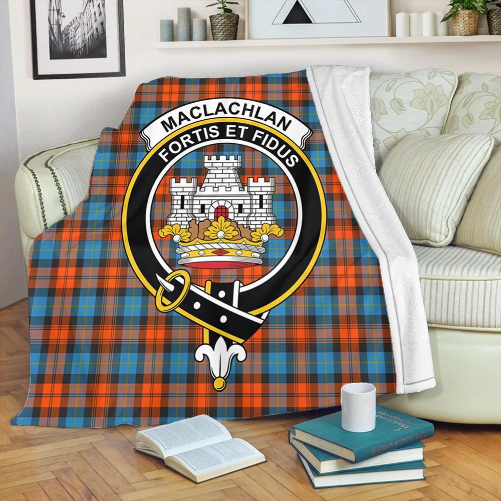 MacLachlan Ancient Tartan Crest Premium Blanket