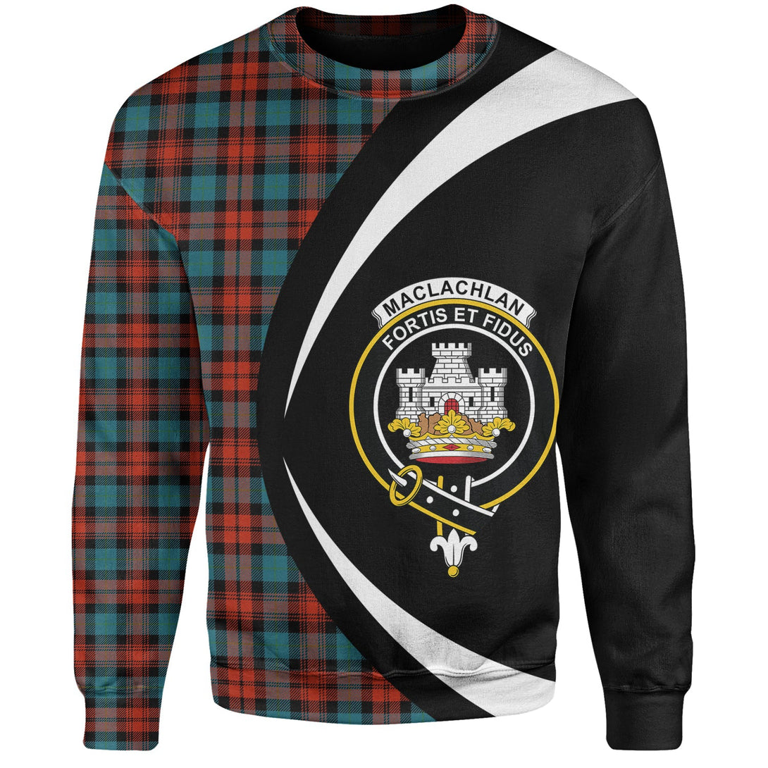 MacLachlan Ancient Clan Badge Tartan Sweatshirt Circle Style Personalized