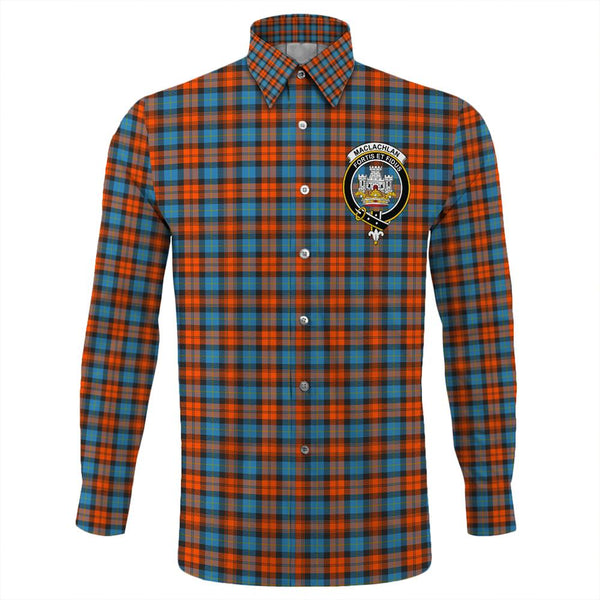 MacLachlan Ancient Tartan Classic Crest Long Sleeve Button Shirt