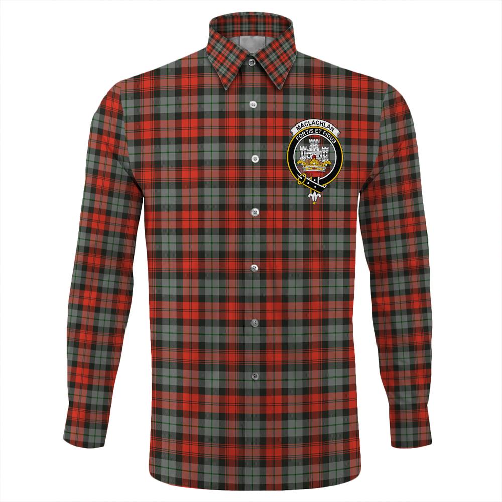 MacLachlan Weathered Tartan Classic Crest Long Sleeve Button Shirt