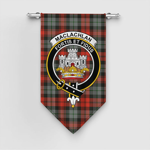 MacLachlan Weathered Tartan Classic Crest Gonfalon