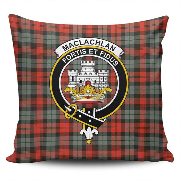 MacLachlan Weathered Tartan Classic Crest Pillow Cover