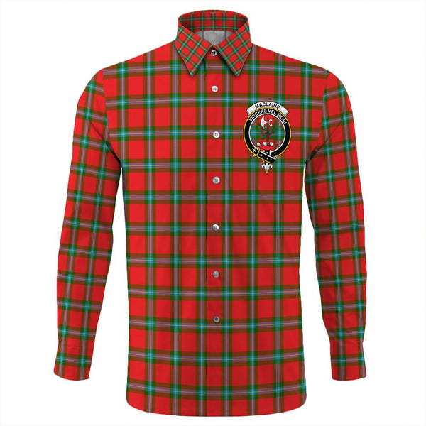 MacLaine of Loch Buie Hunting Ancient Tartan Classic Crest Long Sleeve Button Shirt