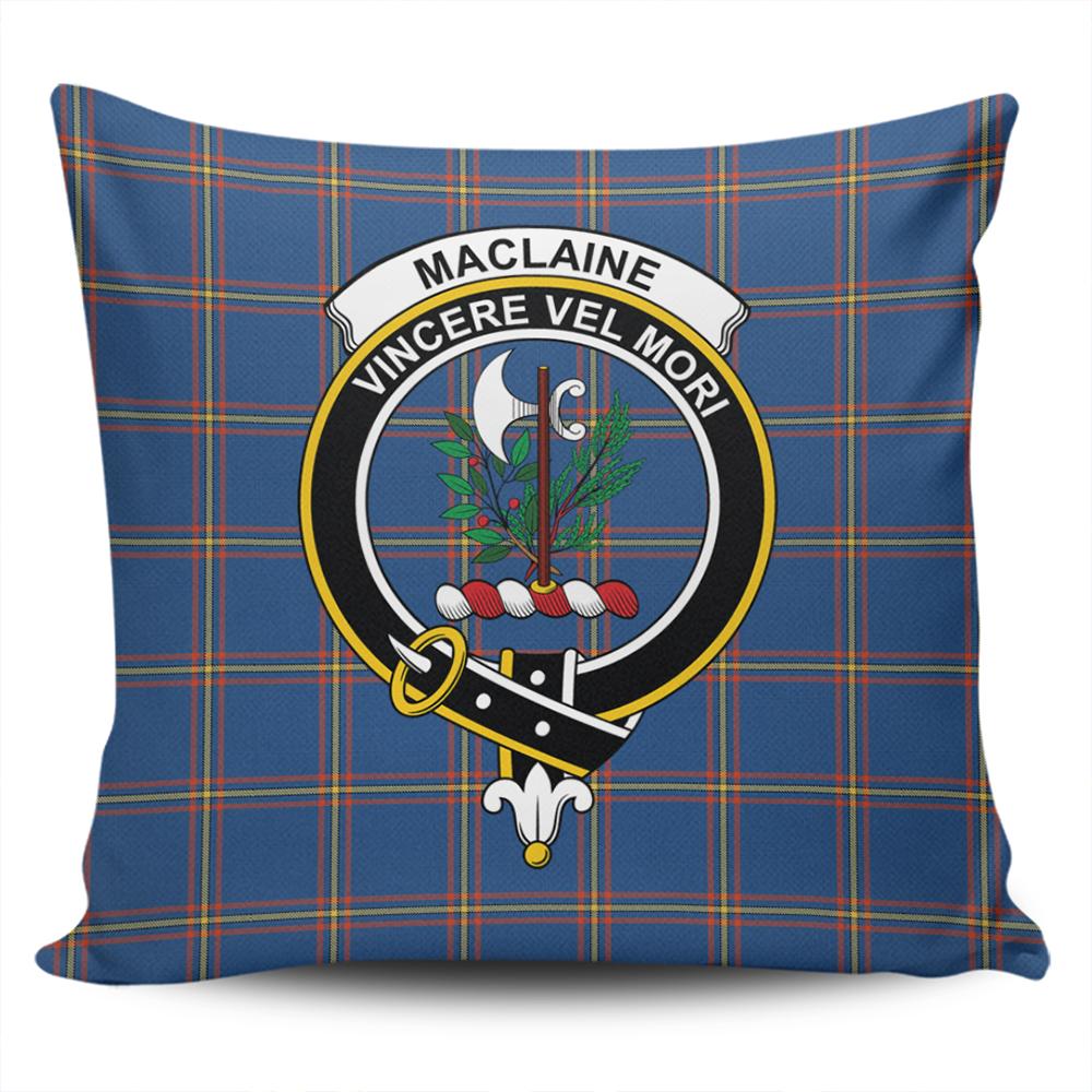 MacLaine of Loch Buie Tartan Classic Crest Pillow Cover