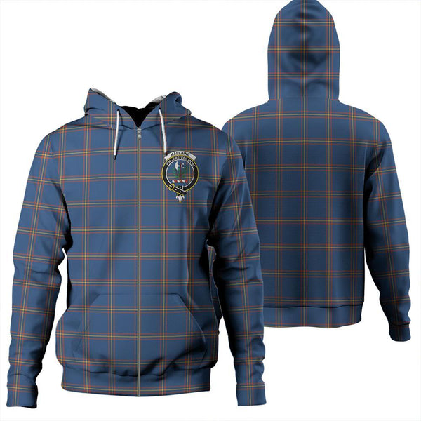 MacLaine of Loch Buie Tartan Classic Crest Zipper Hoodie