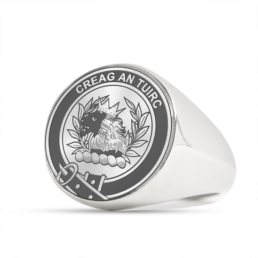 MacLaren Clan Badge Engraved Signet Ring