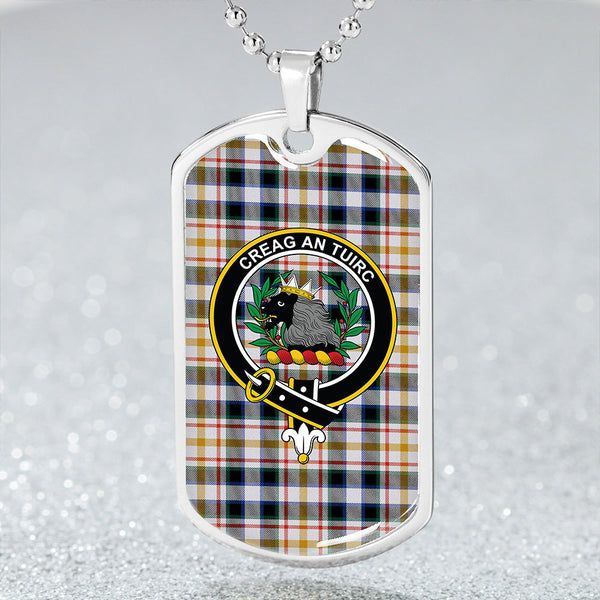 MacLaren Albino Dance Modern Clan Badge Classic Tartan Dog Tag Necklace