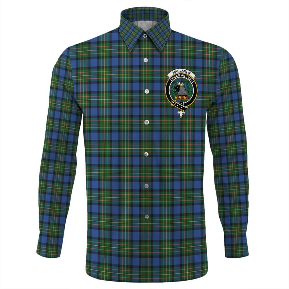 MacLaren Ancient Tartan Classic Crest Long Sleeve Button Shirt