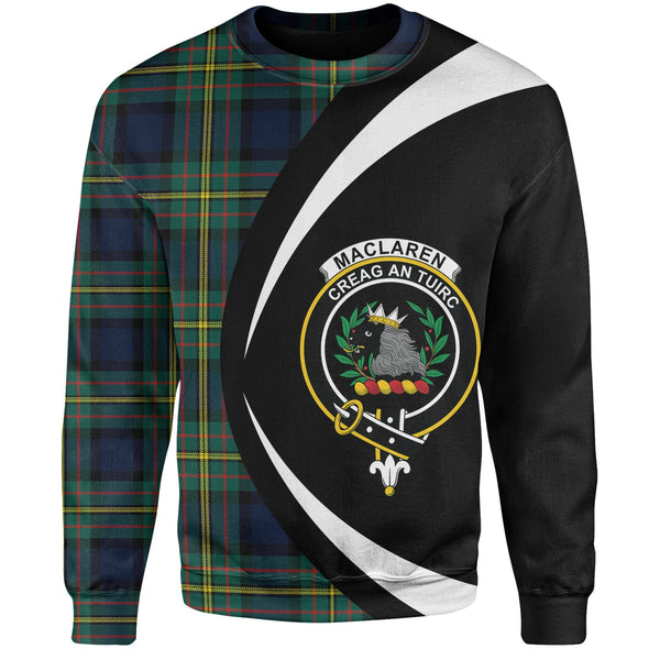 MacLaren Modern Clan Badge Tartan Sweatshirt Circle Style Personalized