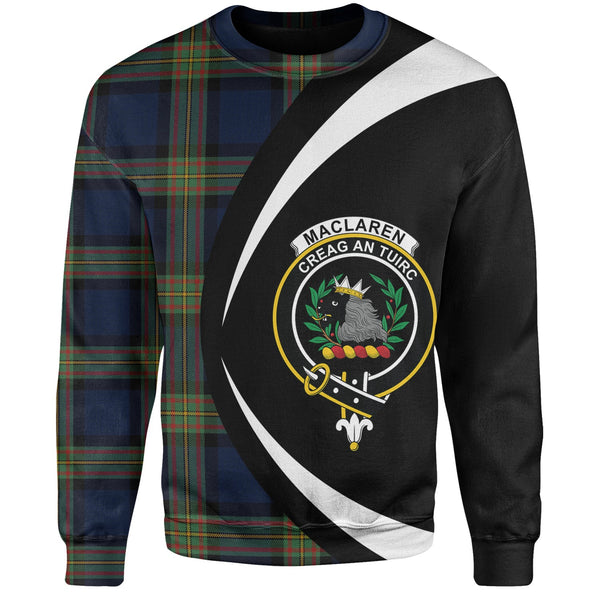 MacLaren of Broich Modern Clan Badge Tartan Sweatshirt Circle Style Personalized