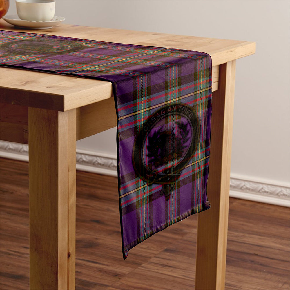 MacLaren of Broich Weathered Clan Badge Tartan Table Runner