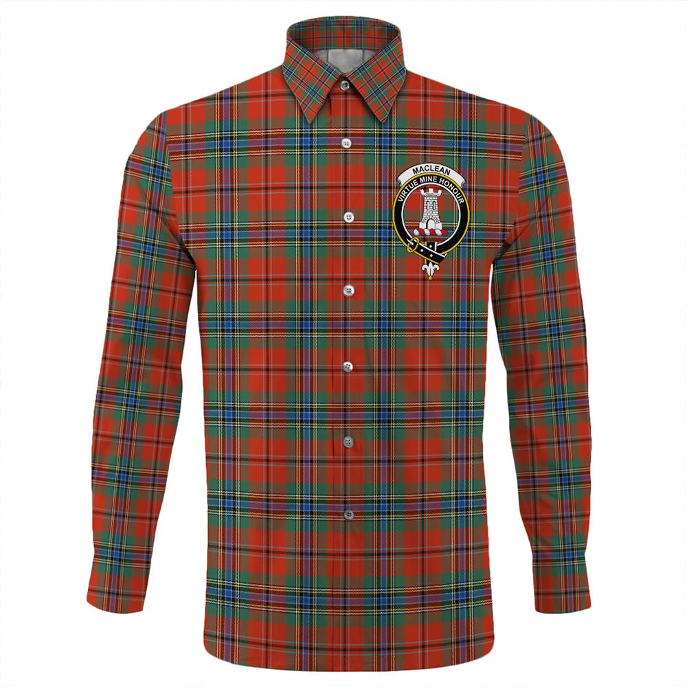 MacLean of Duart Ancient Tartan Classic Crest Long Sleeve Button Shirt