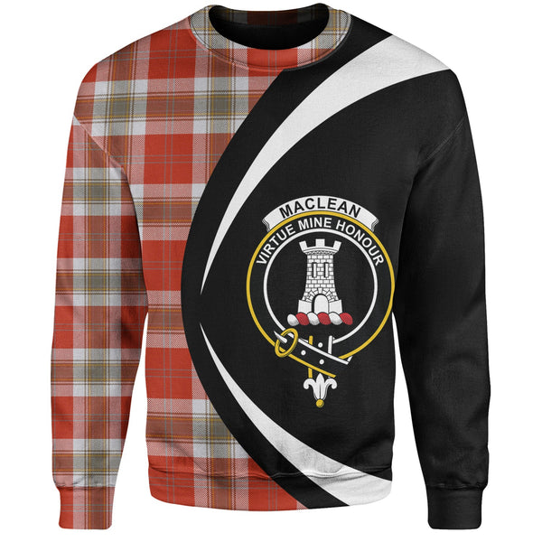 MacLean of Duart Dress Red Ancient Clan Badge Tartan Sweatshirt Circle Style Personalized