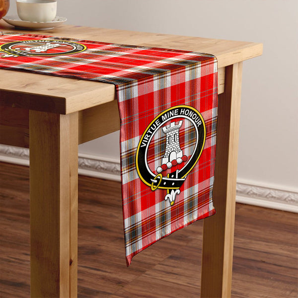 MacLean of Duart Dress Red Modern Clan Badge Tartan Table Runner