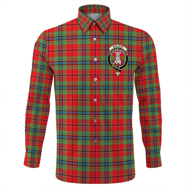 MacLean of Duart Modern Tartan Classic Crest Long Sleeve Button Shirt