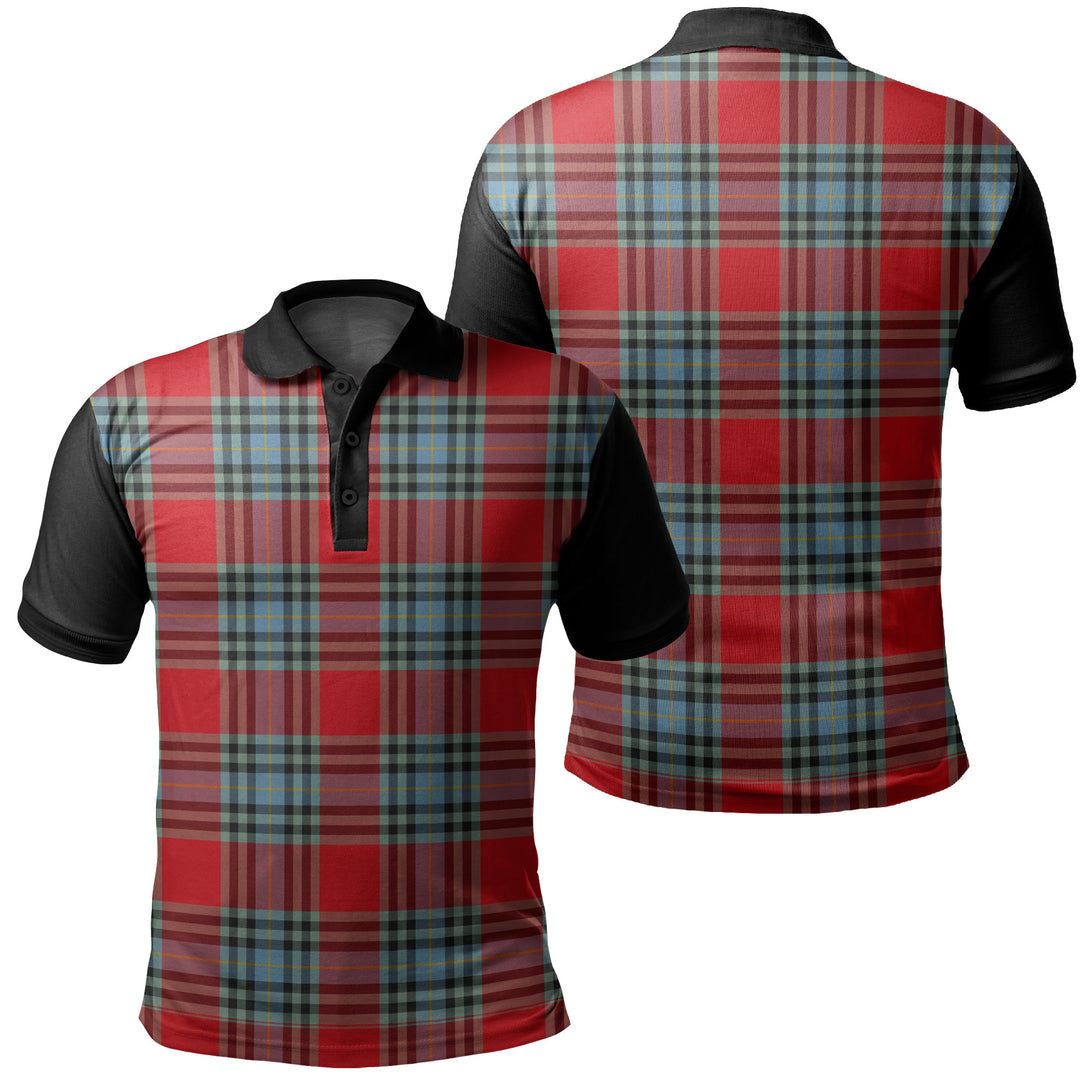 MacLeay Tartan Classic Polo Shirt Black Neck 1 Style