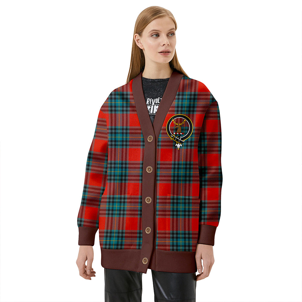 MacLeay Ancient Clan Badge Tartan V-neck Cardigan