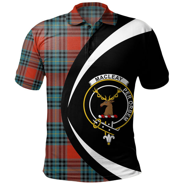 MacLeay Ancient Clan Badge Tartan Polo Shirt Circle Style Personalized