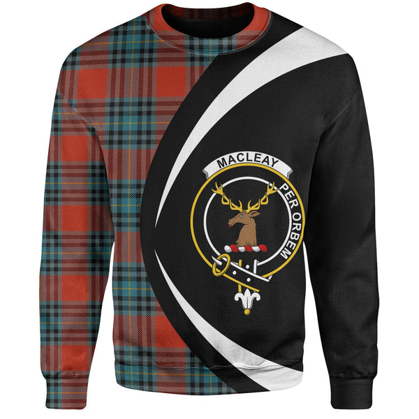 MacLeay Ancient Clan Badge Tartan Sweatshirt Circle Style Personalized