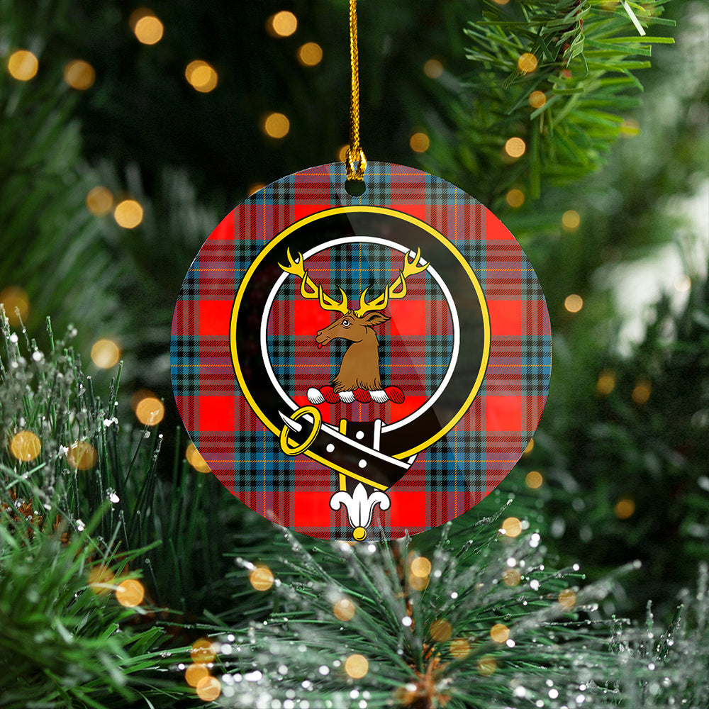 MacLeay Modern Clan Badge Tartan Plastic Christmas Ornaments