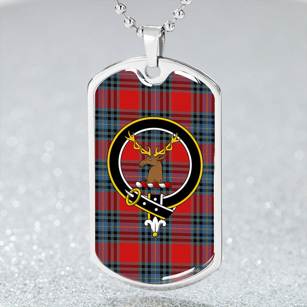 MacLeay Modern Clan Badge Classic Tartan Dog Tag Necklace