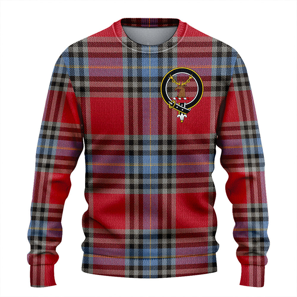 MacLeay Weathered Clan Badge Tartan Knitted Sweater