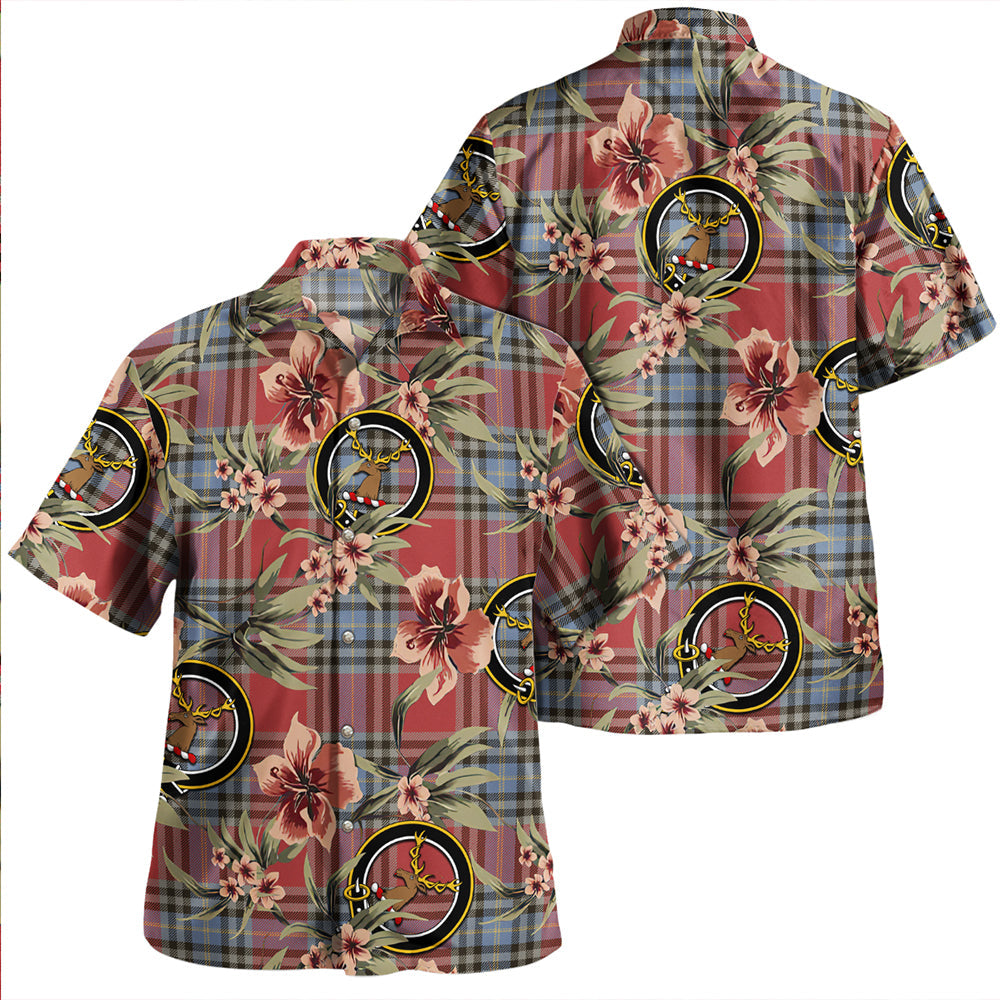 MacLeay Weathered Clan Badge Tartan Aloha Hawaiian Shirt Tropical Old Style