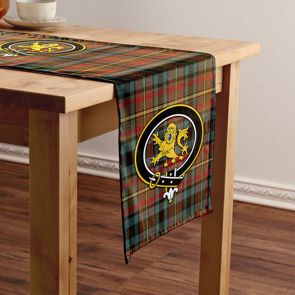 MacLeish Weathered Clan Badge Tartan Table Runner