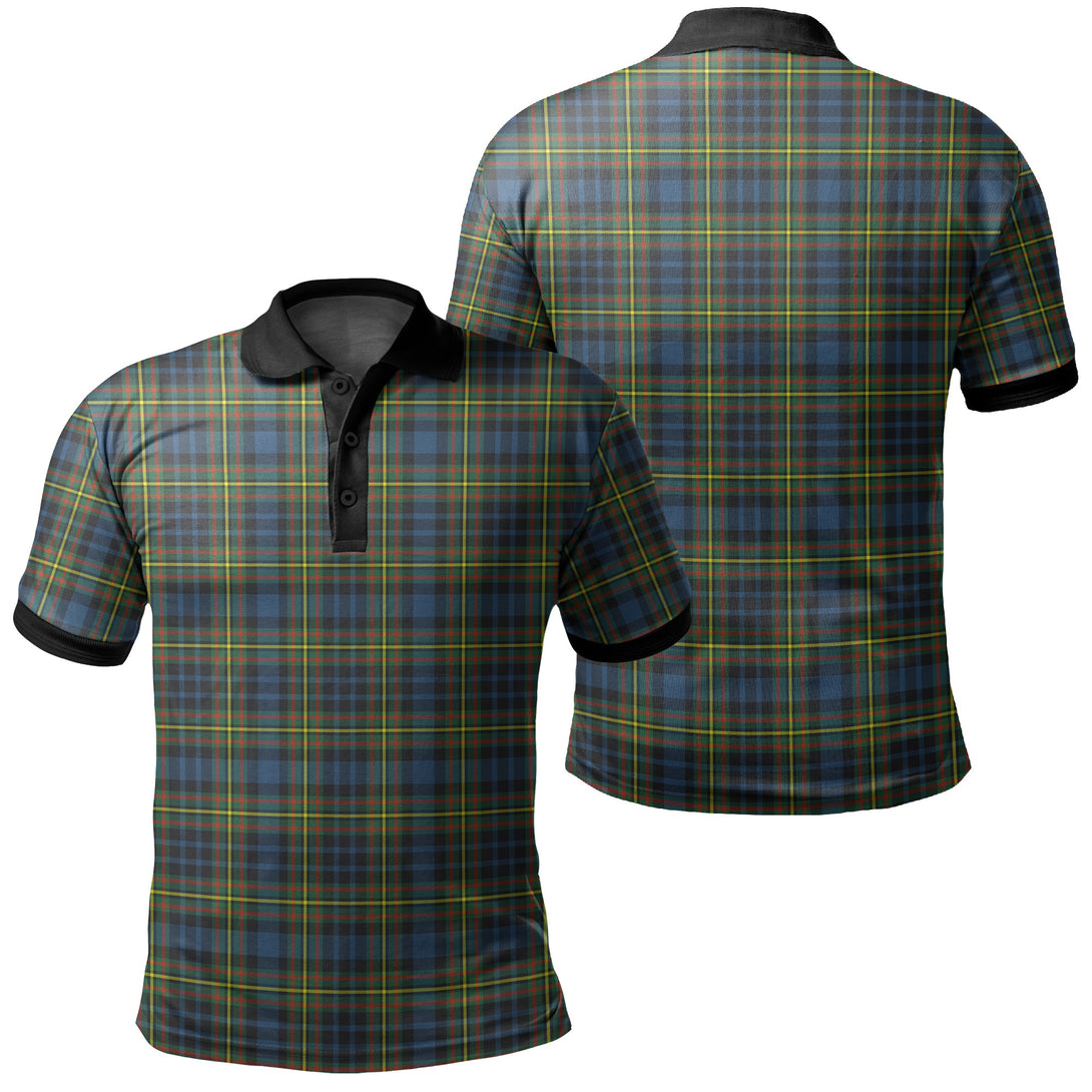 MacLellan Ancient Tartan Classic Polo Shirt Black Neck 2 Style